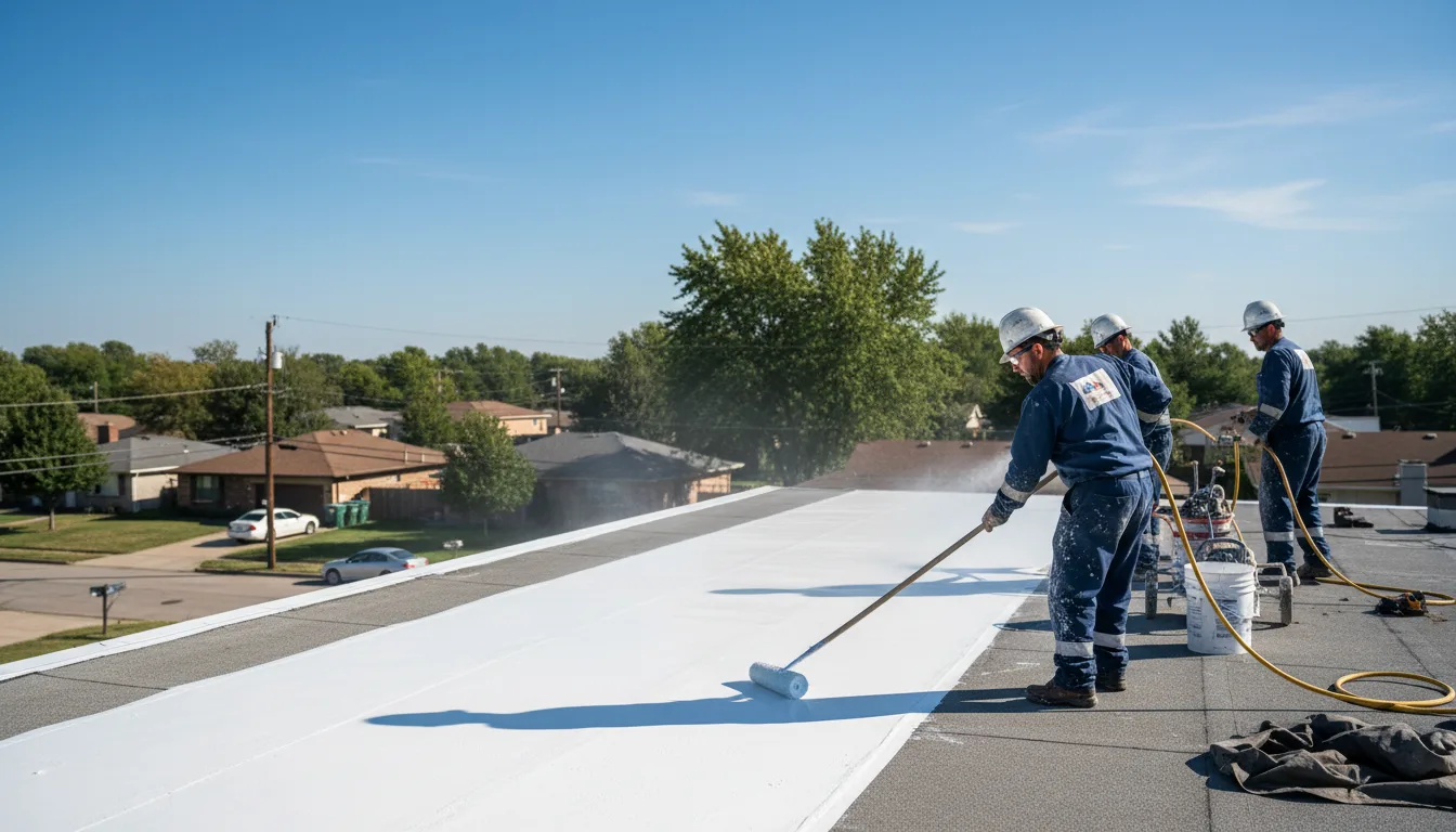 Commercial roof coating in Columbia Station, OH near me